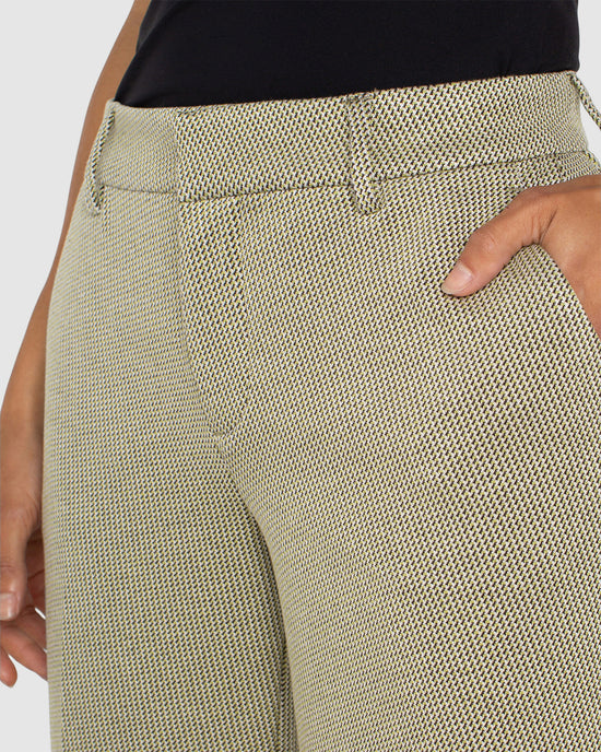 Artichoke/Cream $|& Liverpool Kelsey Wide Leg Trouser - Hanger Back