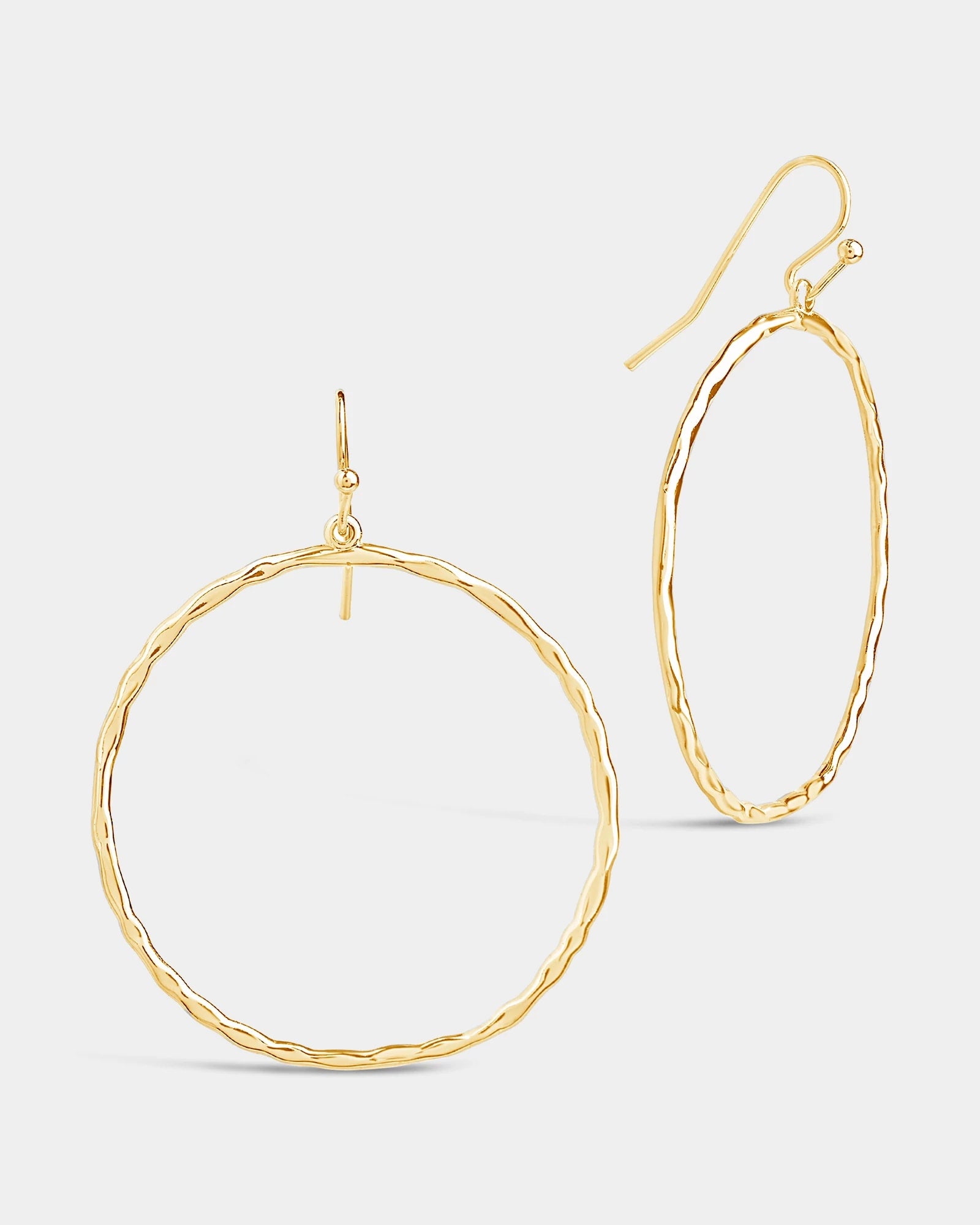 Gold $|& Sterling Forever Circle Dangle Earrings - VOF Detail