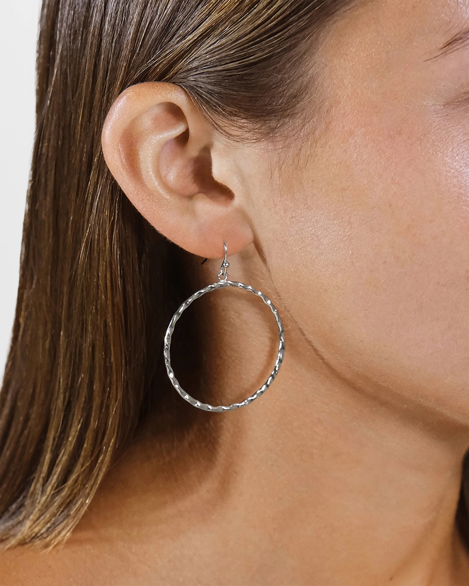 Silver $|& Sterling Forever Circle Dangle Earrings - VOF Detail