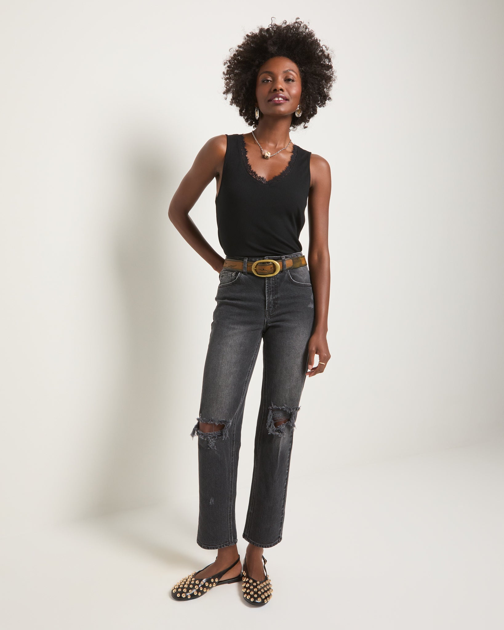 Midnight $|& SEAS Bray Straight Distressed Jean - UGC On Fig