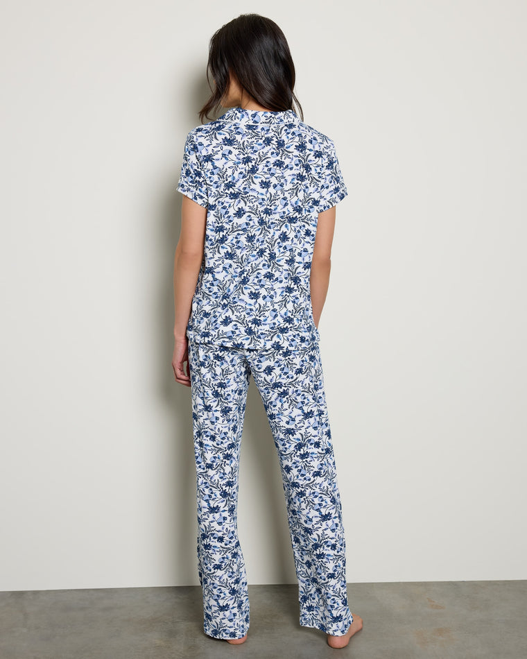 Jacobean Floral White $|& Tart Intimates/Lemon Tart Ginnie Printed PJ Pant Set - SOF Front