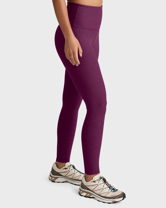 Aubergine Beet $|& Beyond Yoga Spacedye Caught In The Midi High Waisted Legging - Hanger Front