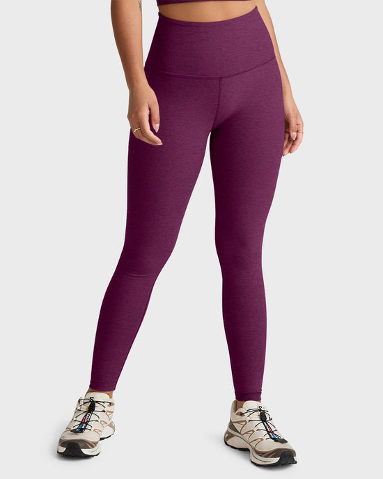 Aubergine Beet $|& Beyond Yoga Spacedye Caught In The Midi High Waisted Legging - VOF Detail