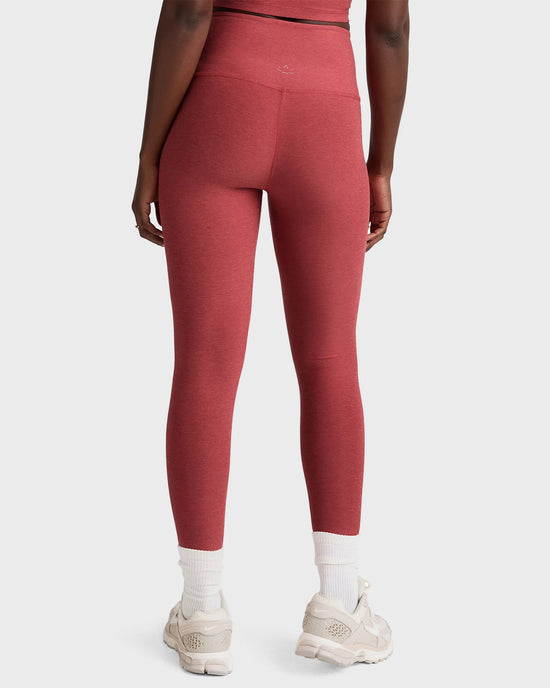 Faded Rose Heather $|& Beyond Yoga Spacedye Caught In The Midi High Waisted Legging - Hanger Side