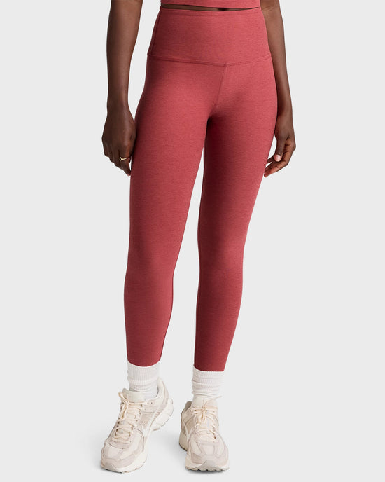 Faded Rose Heather $|& Beyond Yoga Spacedye Caught In The Midi High Waisted Legging - VOF Detail