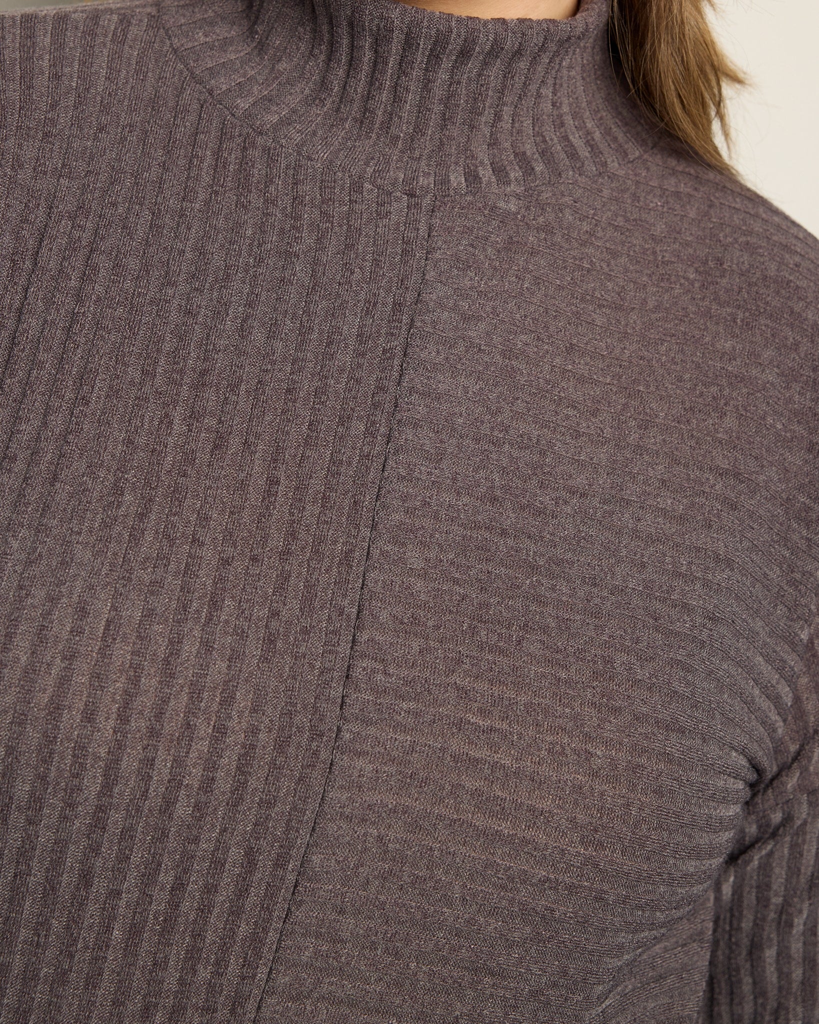 Mocha $|& Chris & Carol Turtleneck Sweater - SOF Full Front