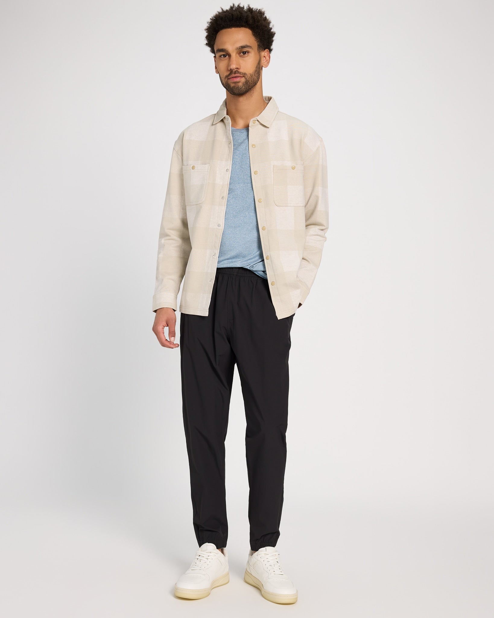 Oatmilk Linen Plaid $|& Glyder Trek Shirt - UGC On Fig