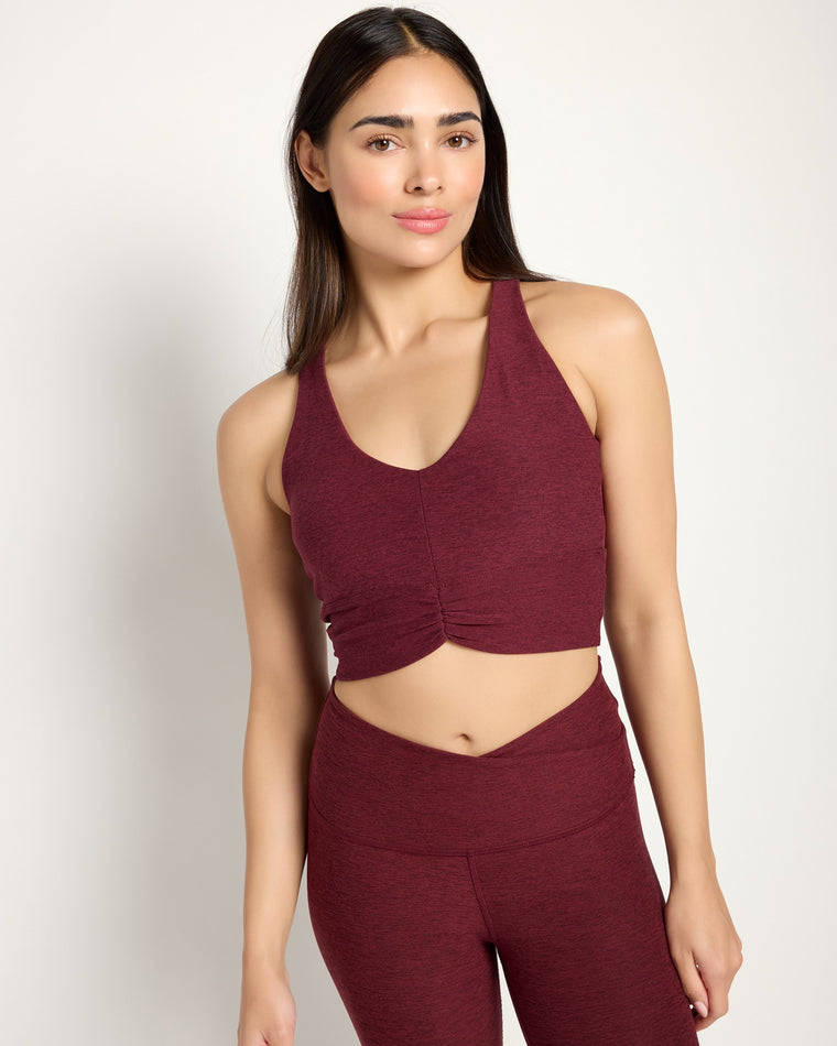 Red Wine $|& Interval FlowHeather Sculpt Enchant Bra - SOF Front