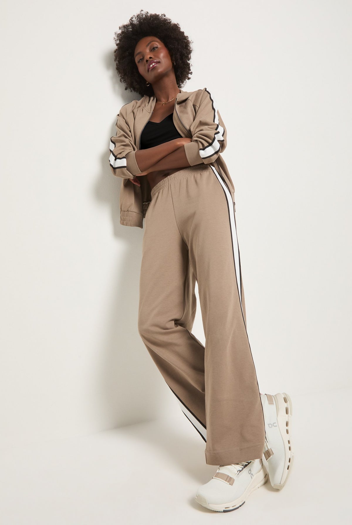 Sand Stone $|& Interval Warm Up Hooded Jacket - UGC On Fig