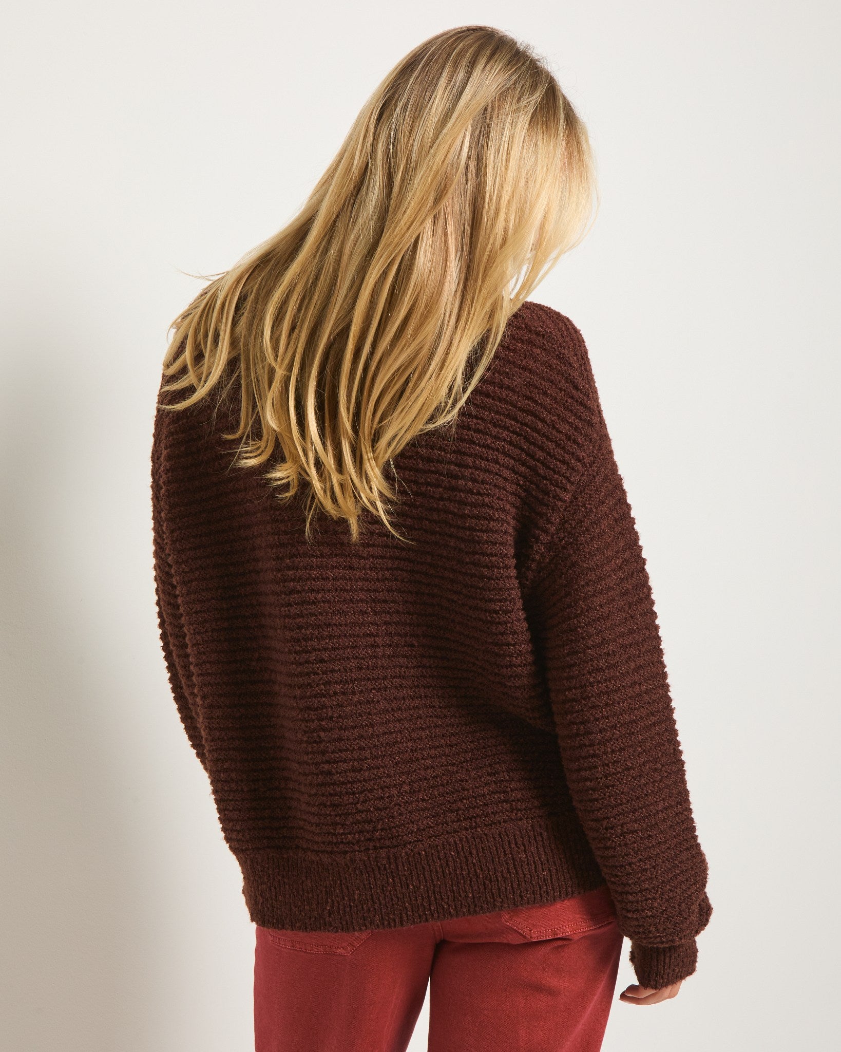Mahogany $|& SEAS Redwood Retreat Sweater - SOF Back