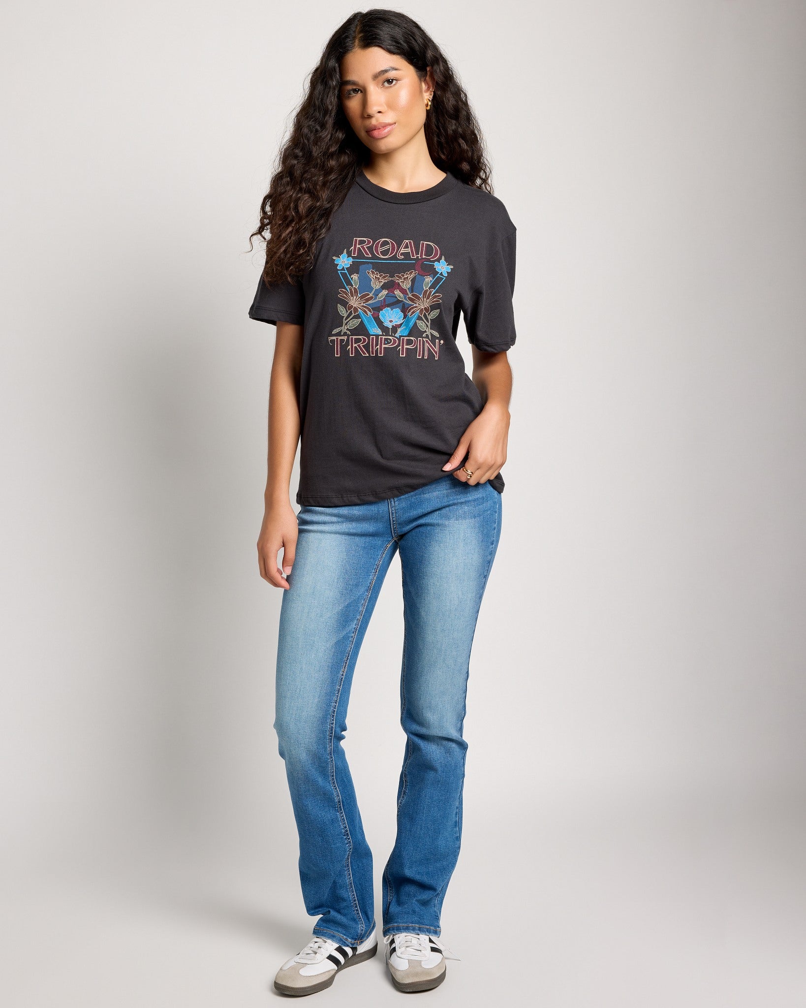 Faded Black $|& Herizon Road Trippin Easy Day Tee - UGC On Fig