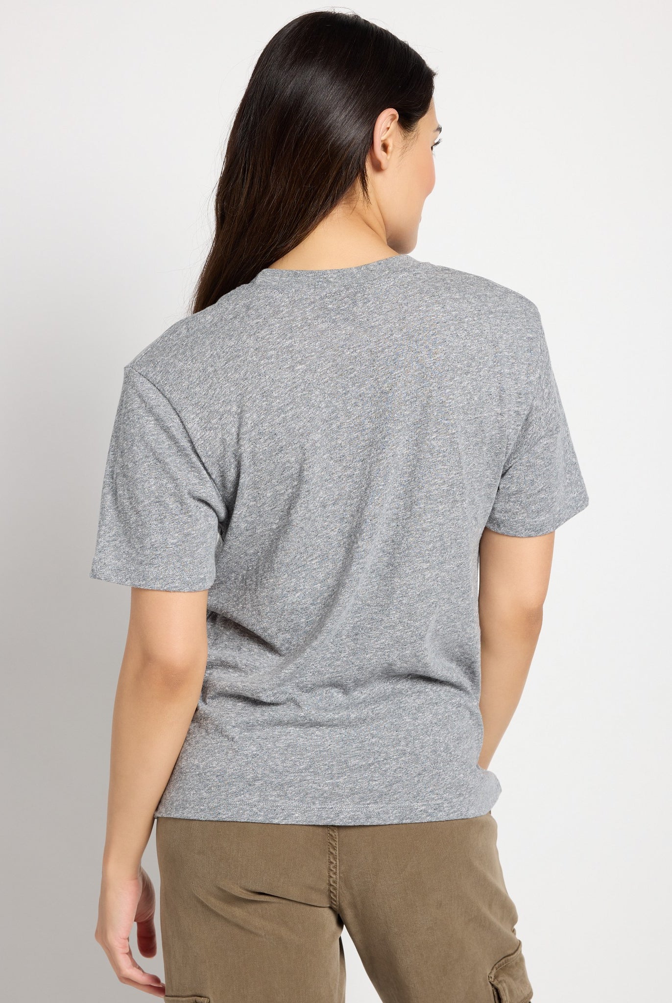 Heather Grey $|& Herizon Mountain Mama Easy Day Tee - SOF Back