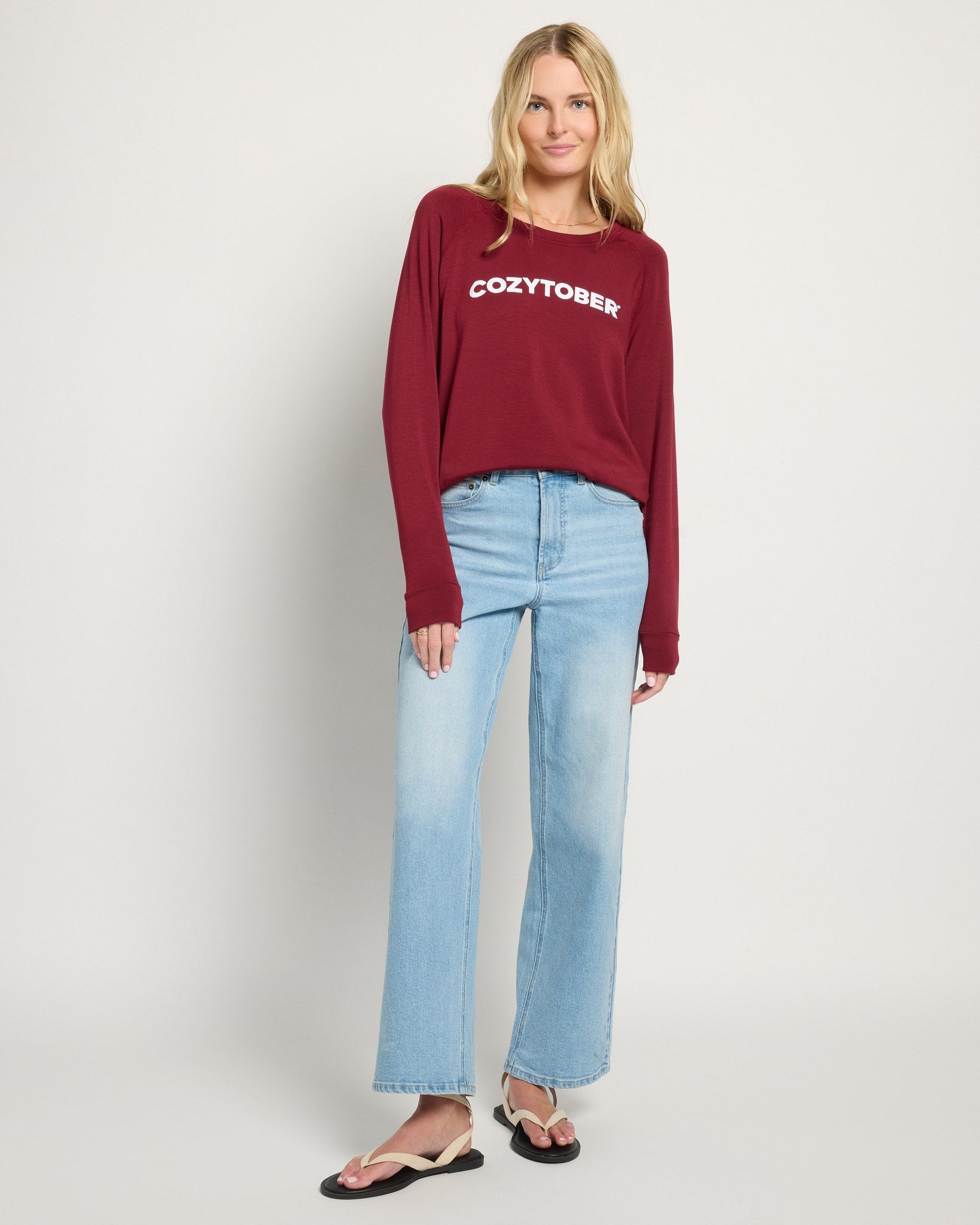 Cabernet $|& SEAS Cozytober Graphic Pullover - UGC On Fig