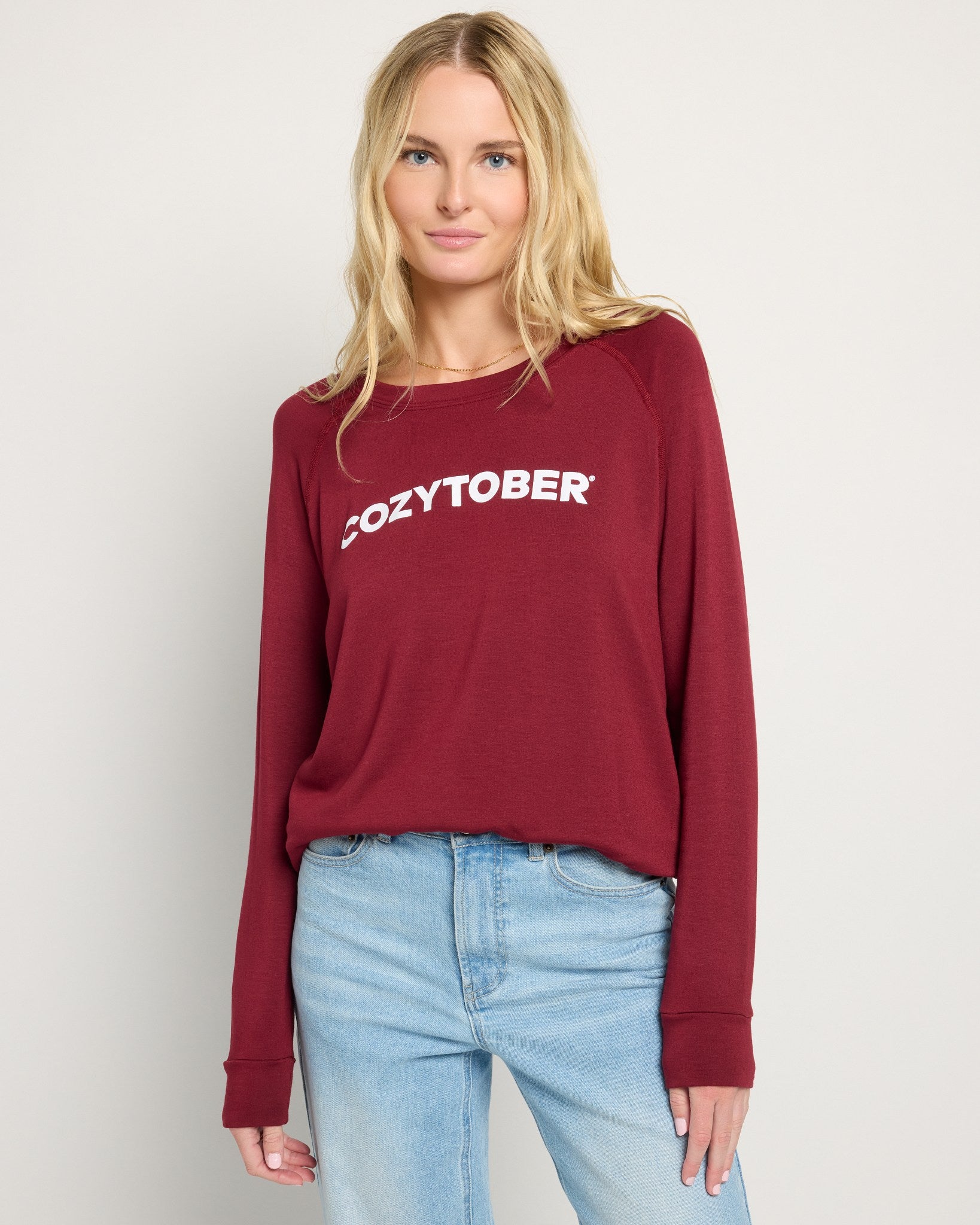 Cabernet $|& SEAS Cozytober Graphic Pullover - SOF Front
