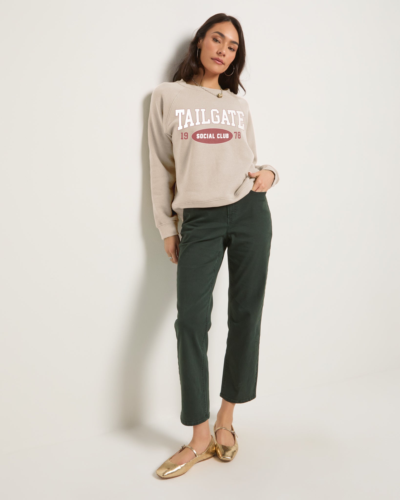 Cream $|& SEAS Cliffside Tailgate Raglan Sweatshirt - UGC On Fig