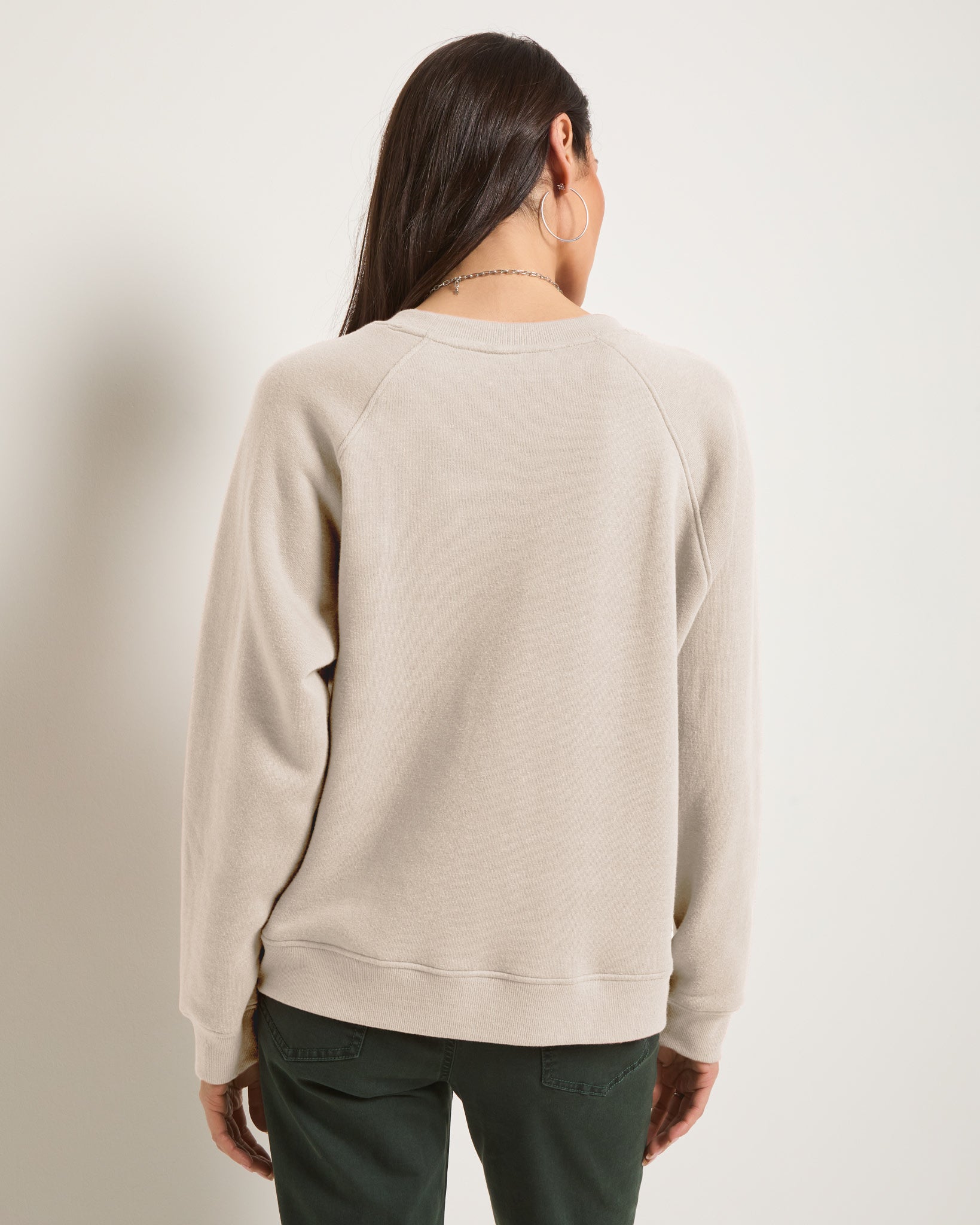 Cream $|& SEAS Cliffside Tailgate Raglan Sweatshirt - SOF Back