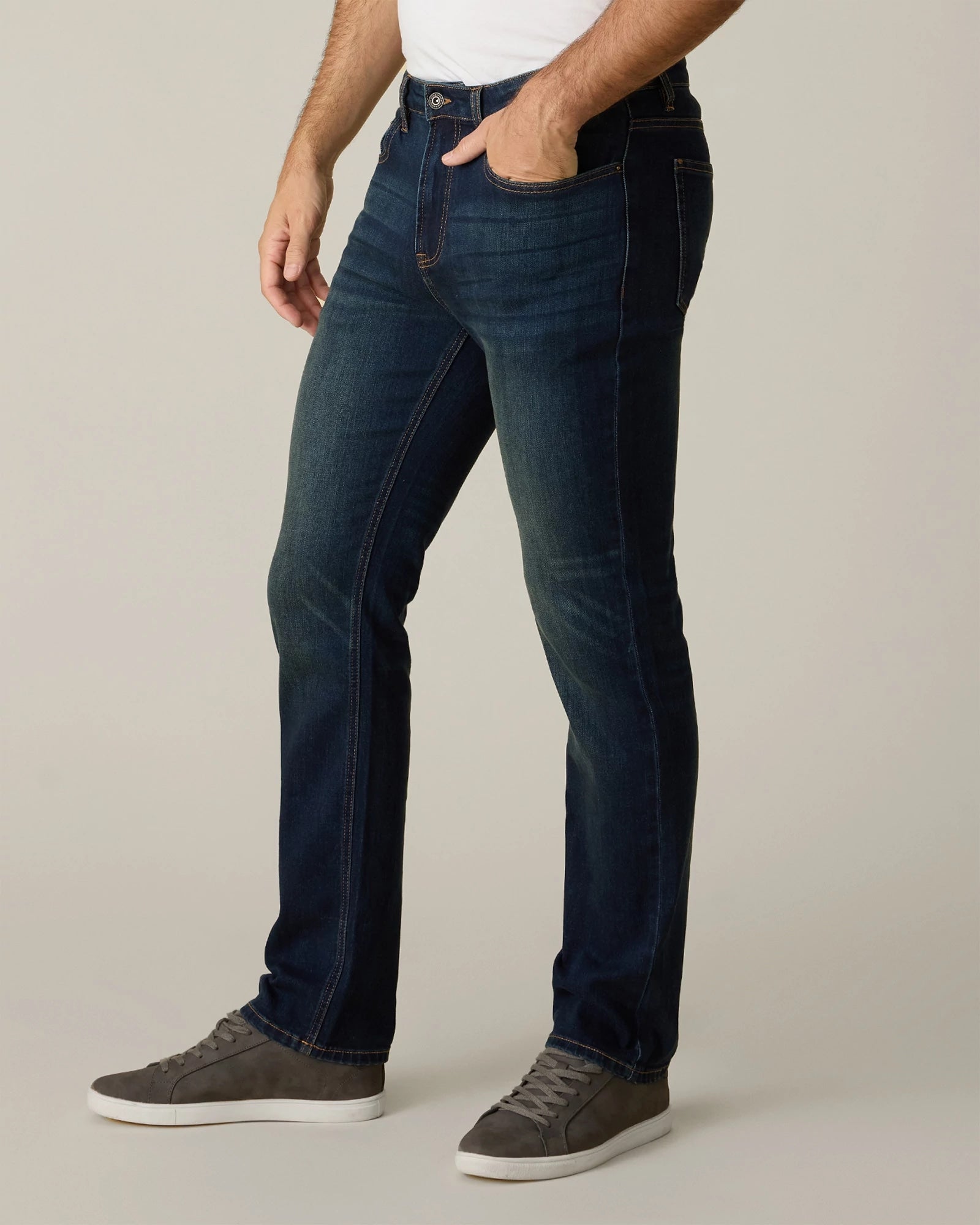 Dark Wash $|& Flag & Anthem Jonesville Nashville Straight Cooling Jean - SOF Side