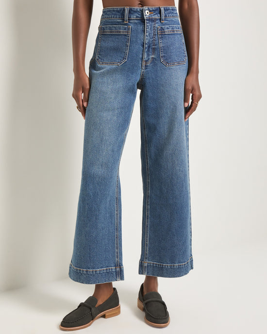 Storm $|& SEAS Caroline Cropped Wide Leg Jean - VOF Front