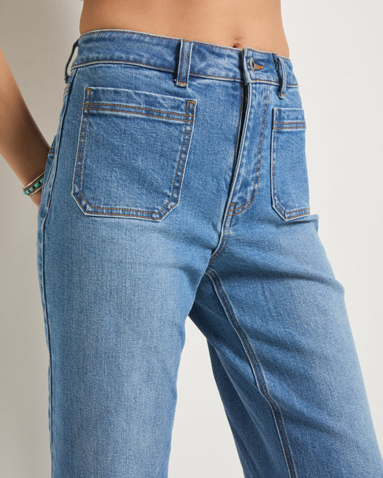 Pacific $|& SEAS Caroline Cropped Wide Leg Jean - SOF Full Front