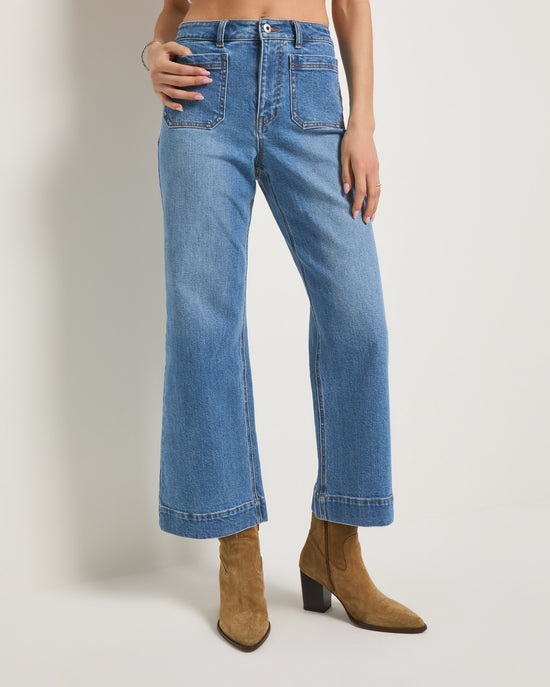 Pacific $|& SEAS Caroline Cropped Wide Leg Jean - VOF Front