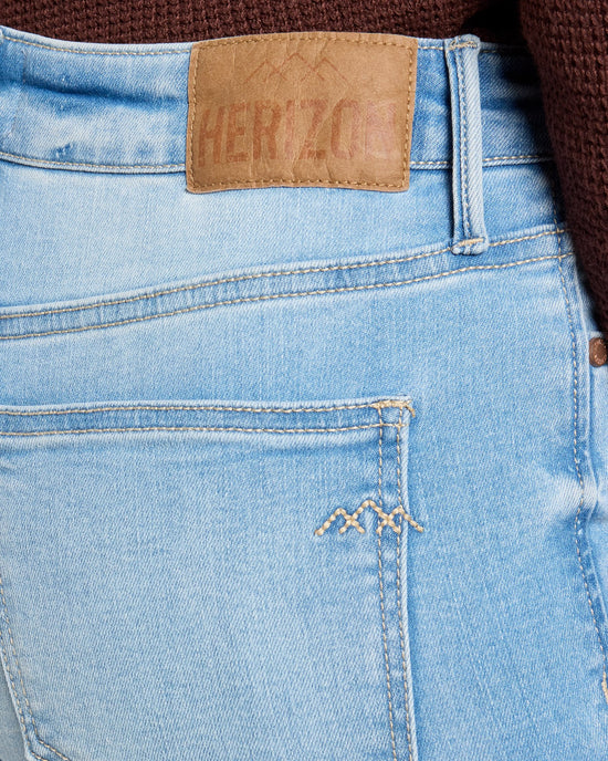 Lakeside Blue $|& Herizon Avril High Rise Slim Bootcut Jeans - SOF Full Front