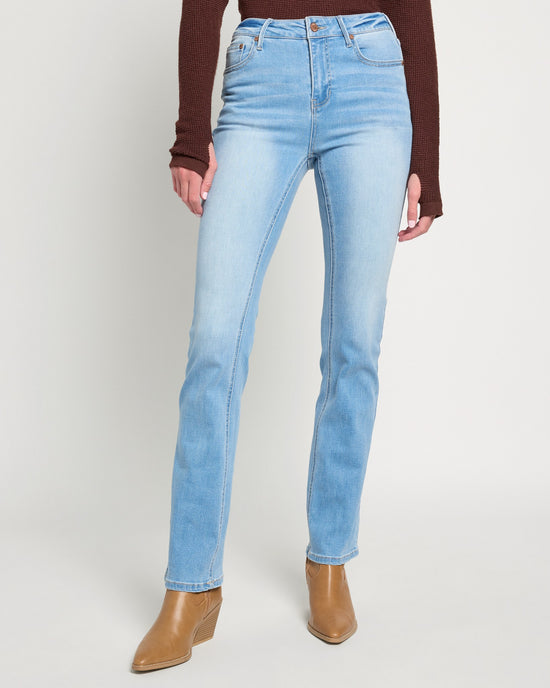 Lakeside Blue $|& Herizon Avril High Rise Slim Bootcut Jeans - SOF Front