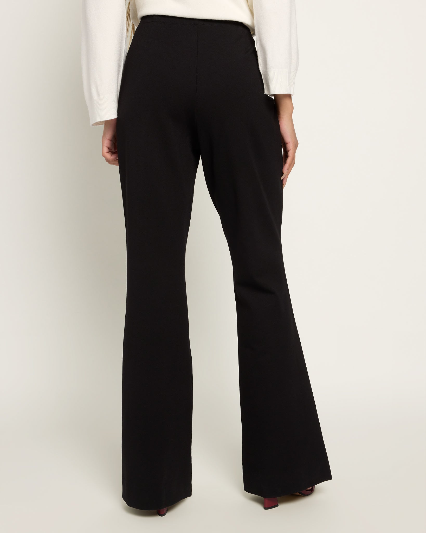 Black $|& Citrus Naya Pull-On Flare Trouser - SOF Back