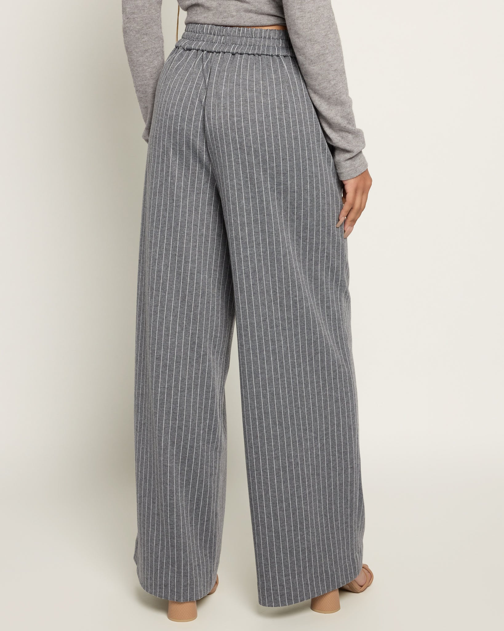 Graphite $|& Citrus Citywide Wide Leg Pull-On Trouser - SOF Back