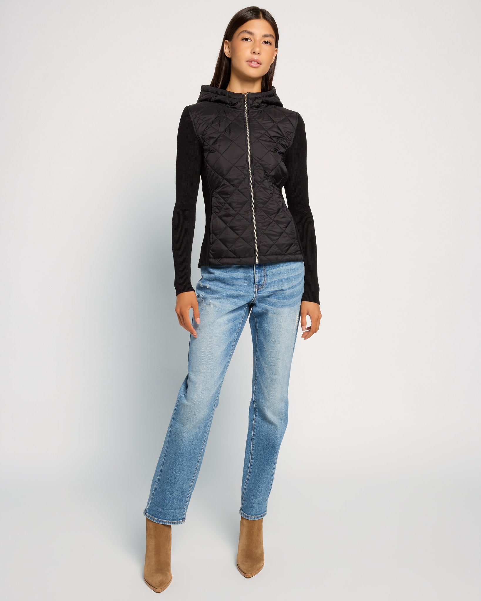 Black $|& Herizon Valley Mixed Media Jacket - UGC On Fig