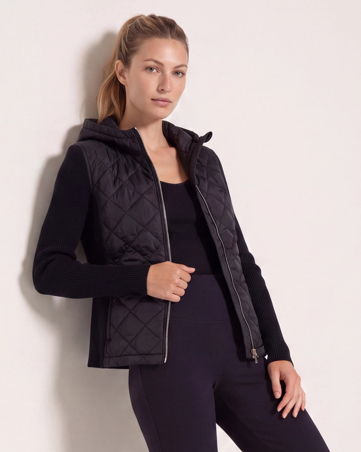 Black $|& Herizon Valley Mixed Media Jacket