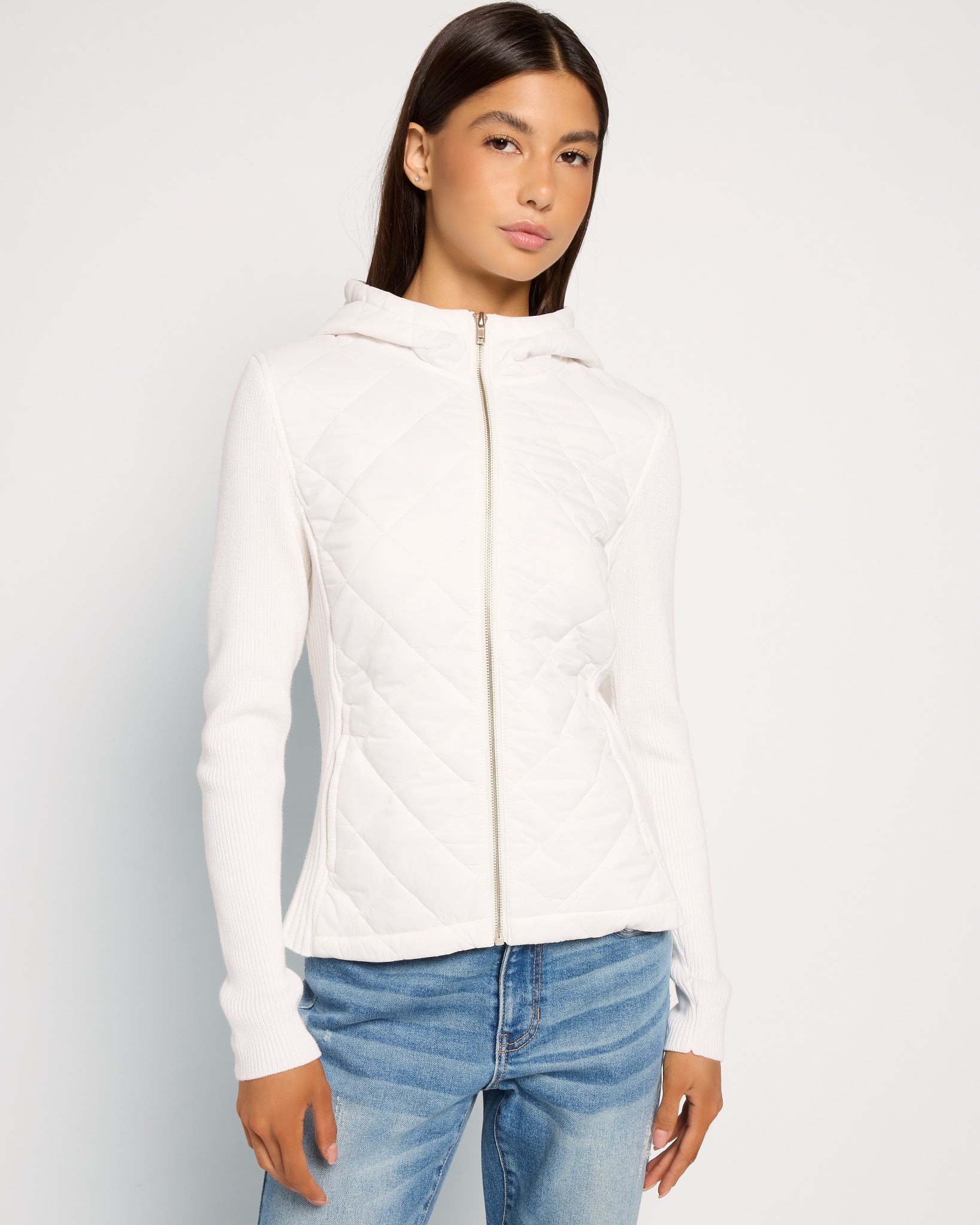 White $|& Herizon Valley Mixed Media Jacket - SOF Front