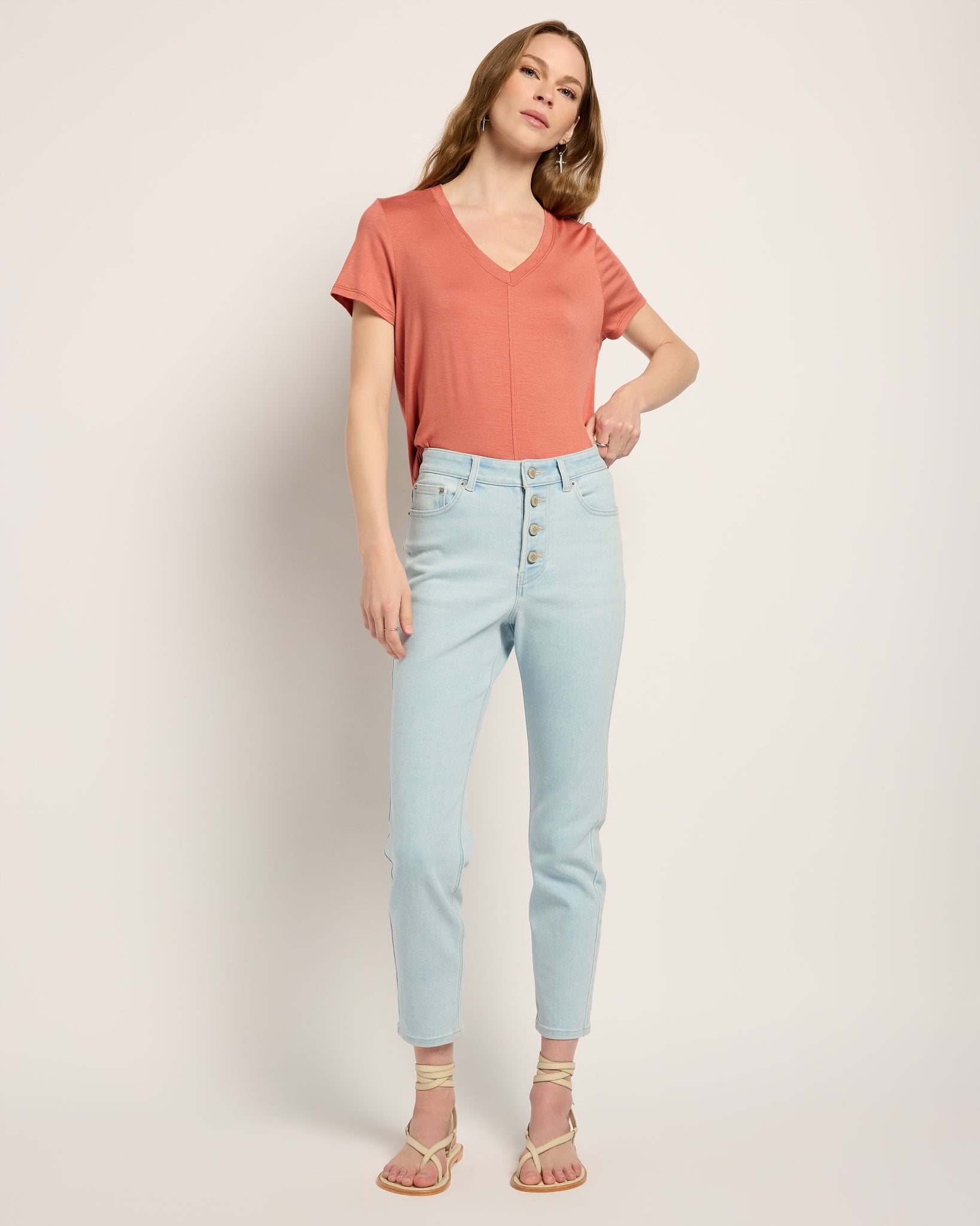 Clear Sky $|& SEAS River Exposed Button Fly Skinny Jean - VOF Front