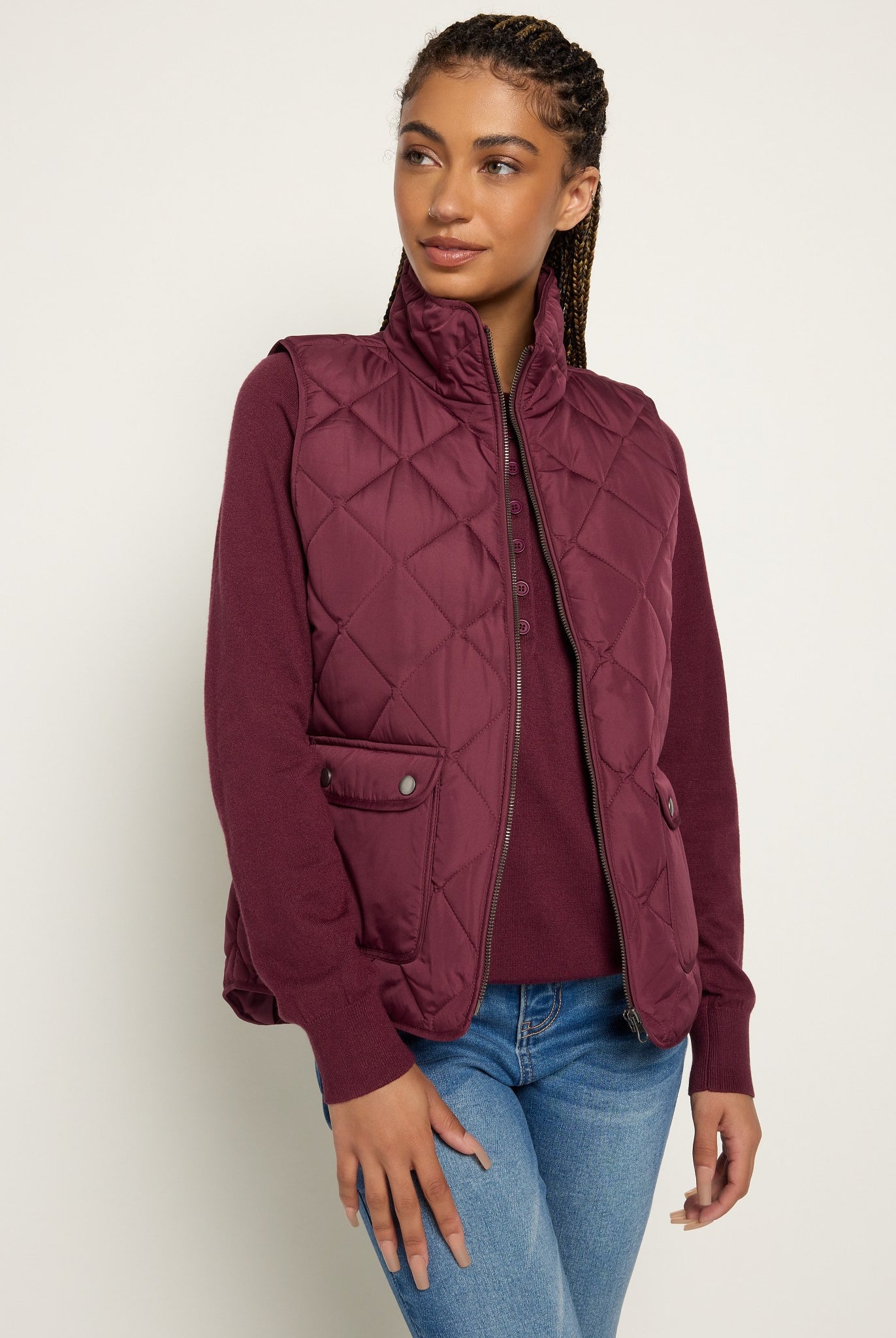 Elderberry $|& Herizon Stargazer Quilted Vest - SOF Front