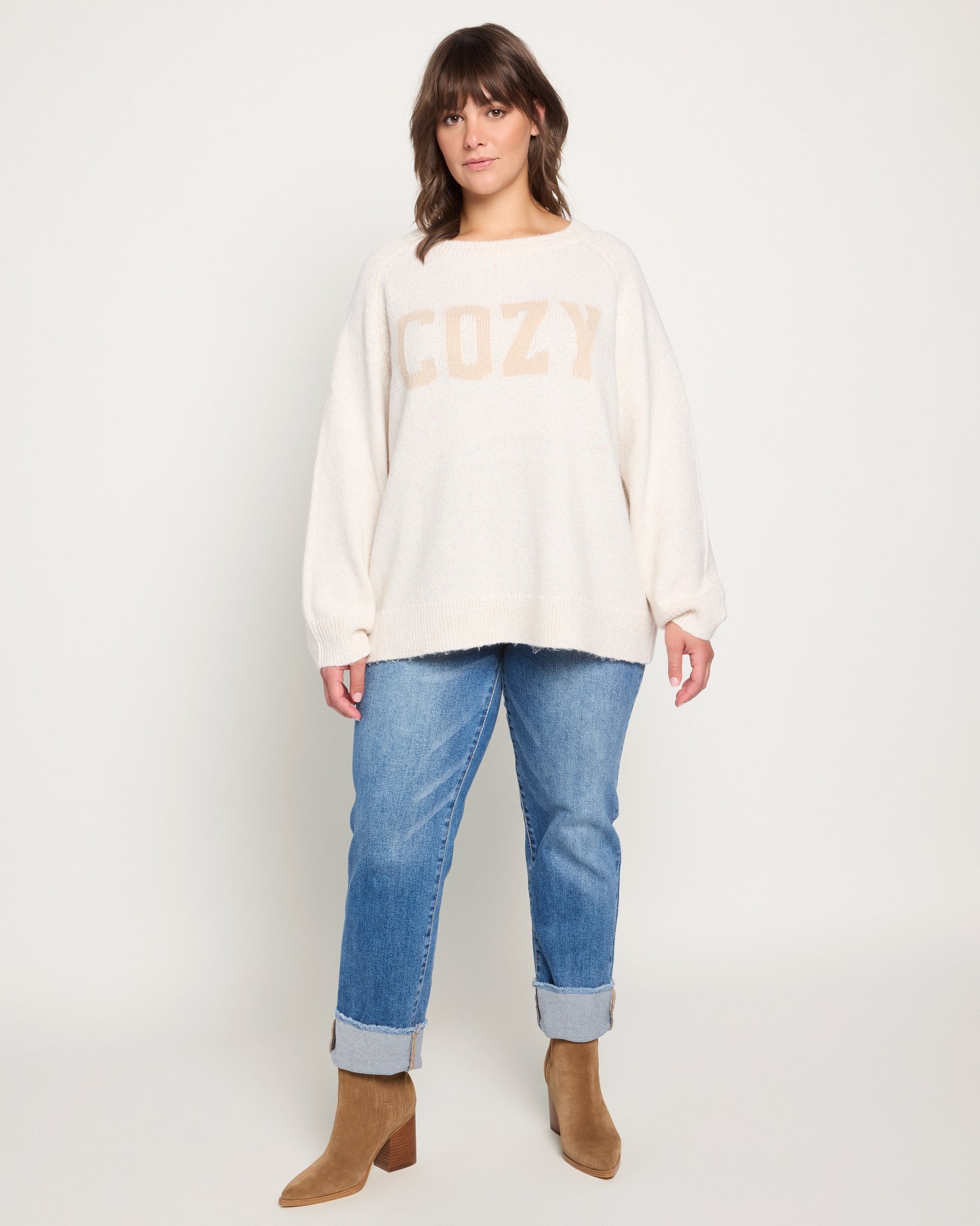 Heather Cream $|& SEAS Cozy Sweater - UGC On Fig