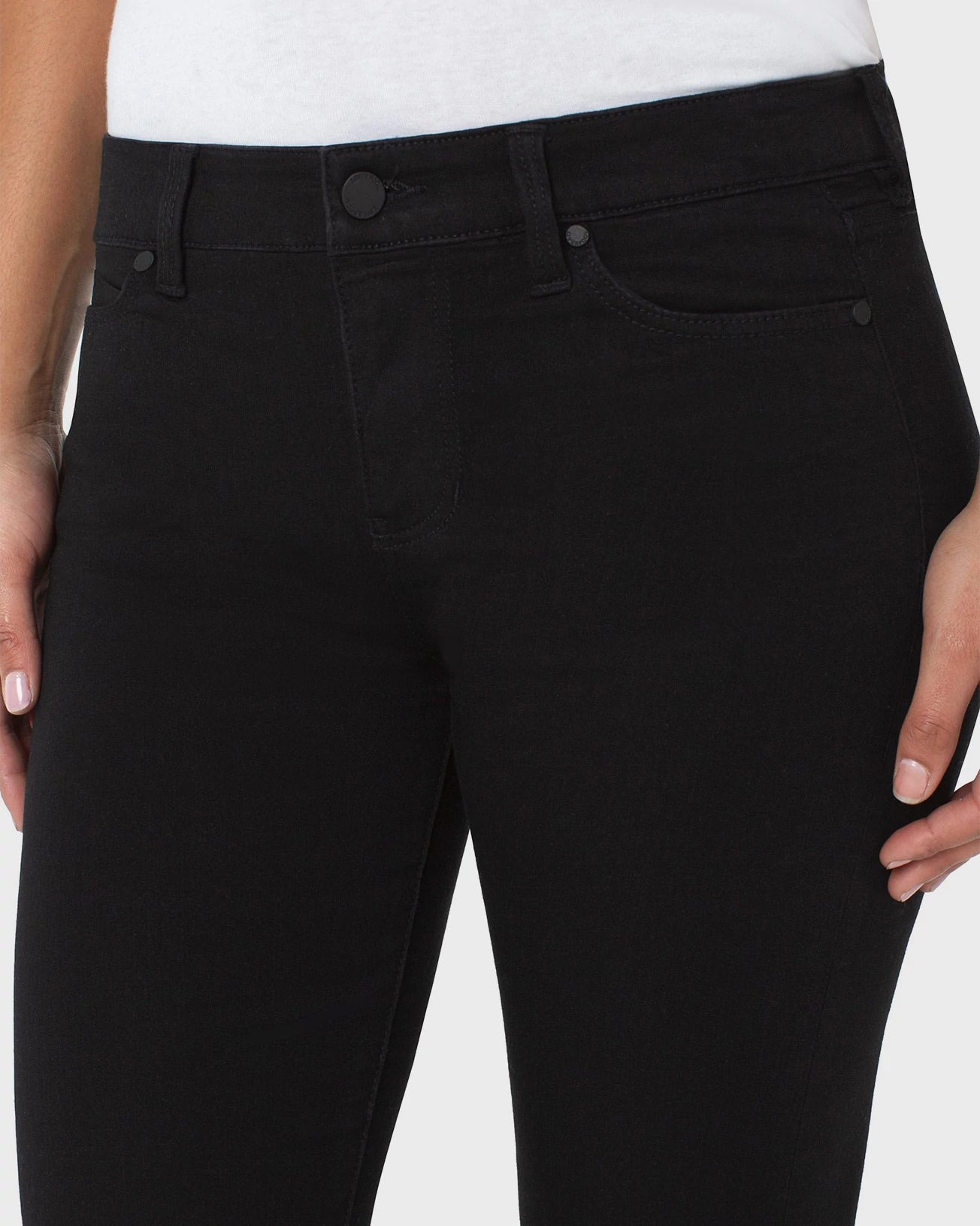 Black Rinse $|& Liverpool Abby Skinny Jeans - Hanger Back