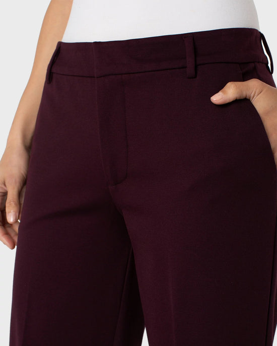 Dark Plum $|& Liverpool Kelsey Wide Leg Trouser - Hanger Back