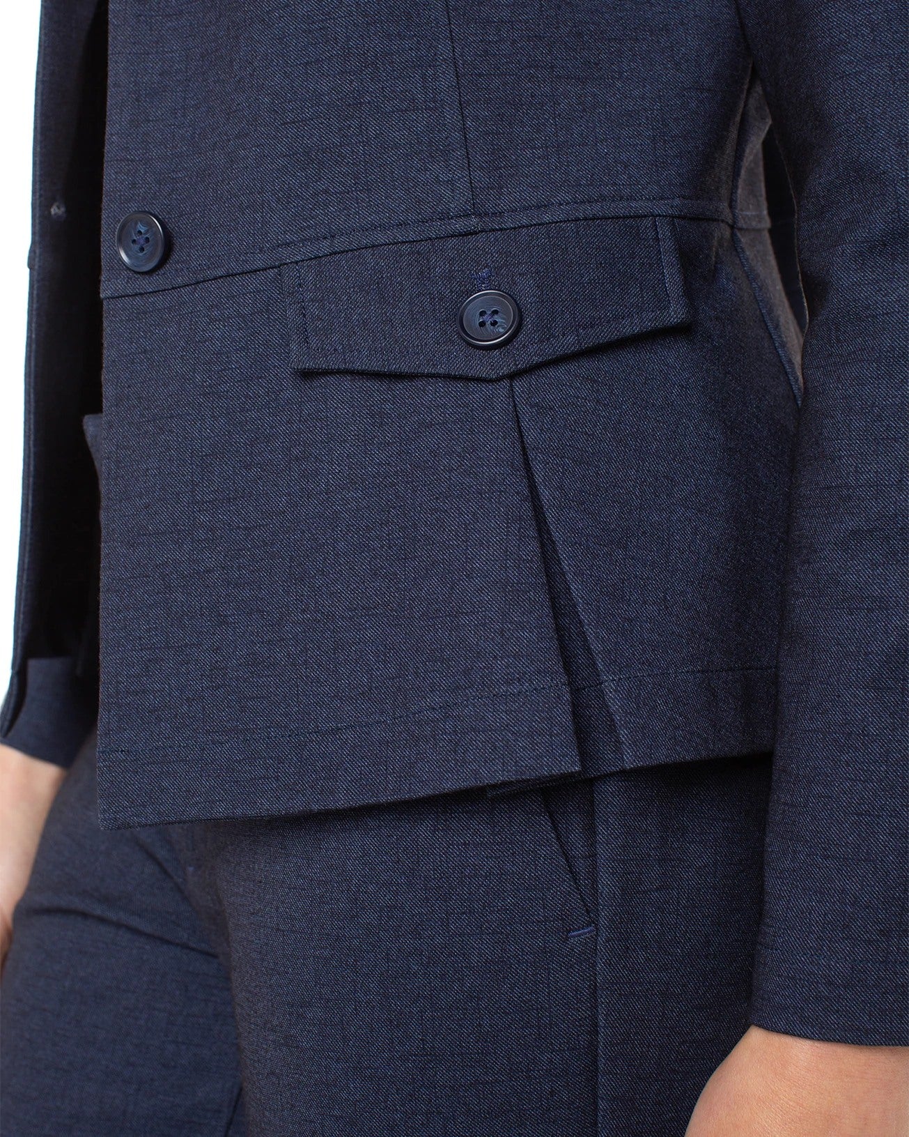 Navy Dusk $|& Liverpool Peplum Blazer - Hanger Back