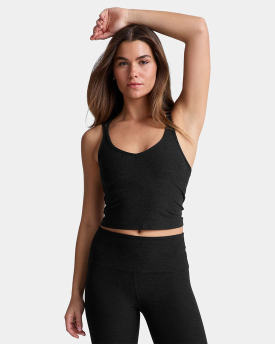 Darkest Night $|& Beyond Yoga Spacedye Get Across Tank - VOF Detail