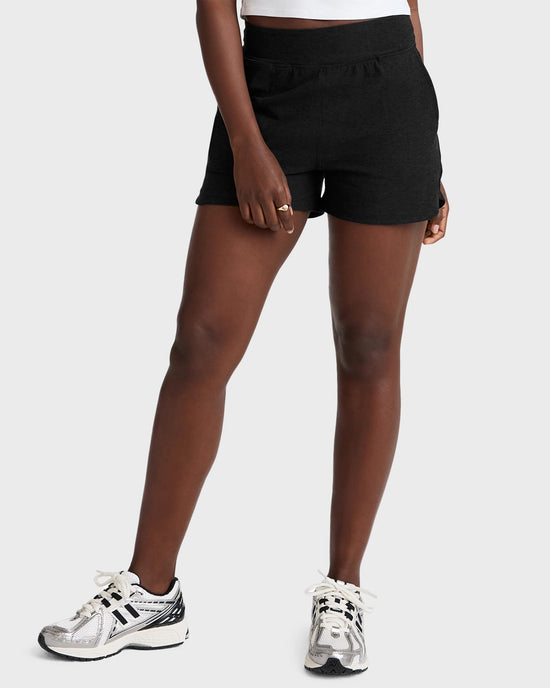 Darkest Night $|& Beyond Yoga Spacedye Move Up 3" Short - VOF Detail