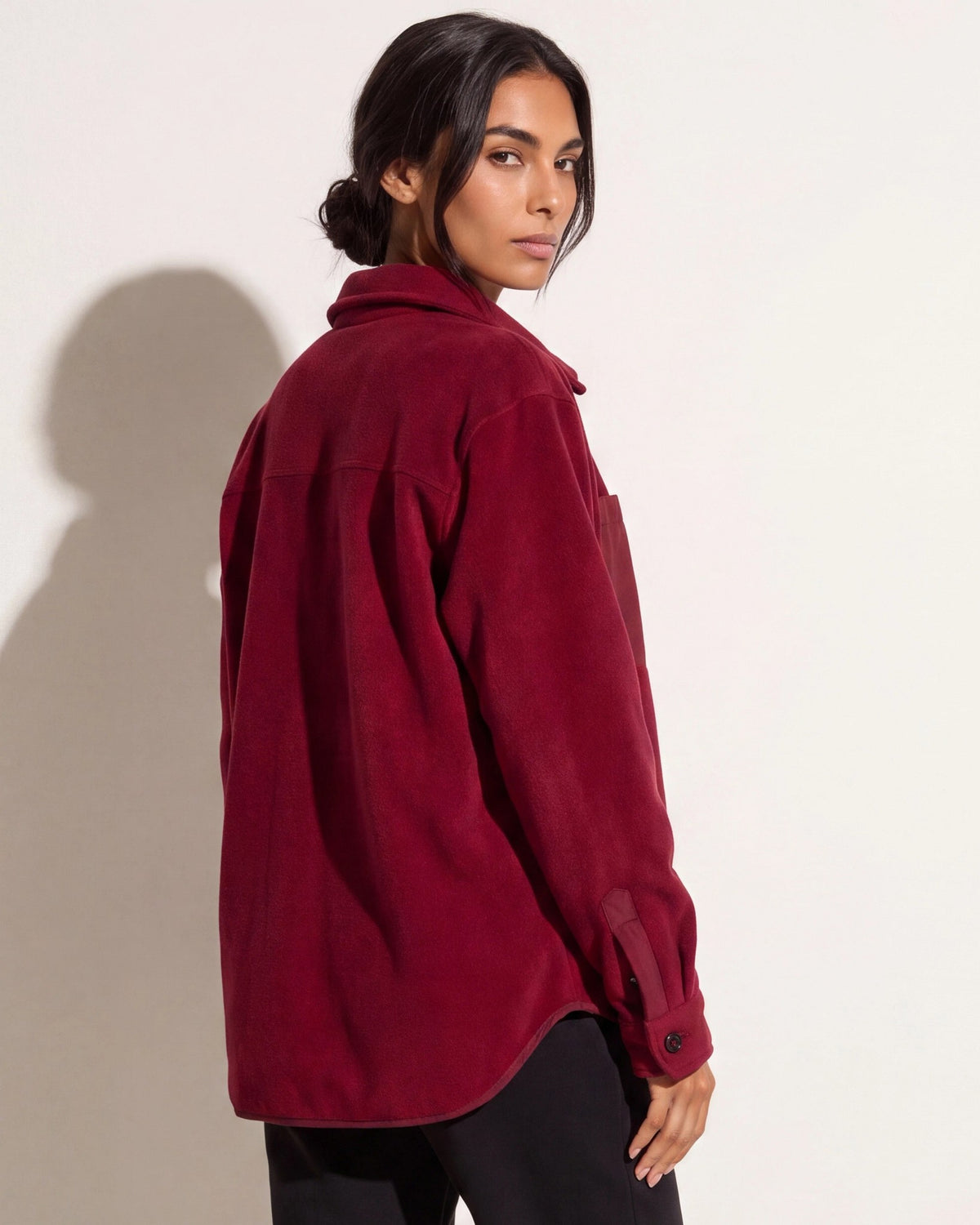 Elderberry $|& Herizon Getaway Sherpa Shacket - SOF Side