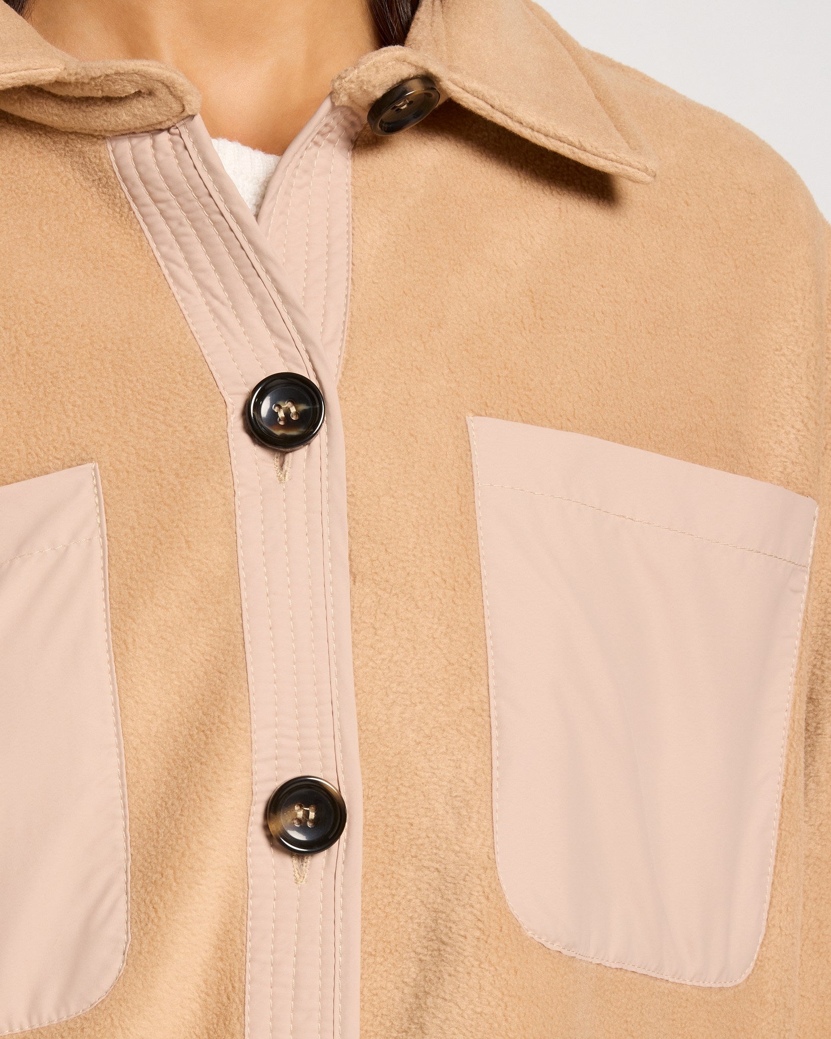 Dusk $|& Herizon Getaway Sherpa Shacket - SOF Full Front