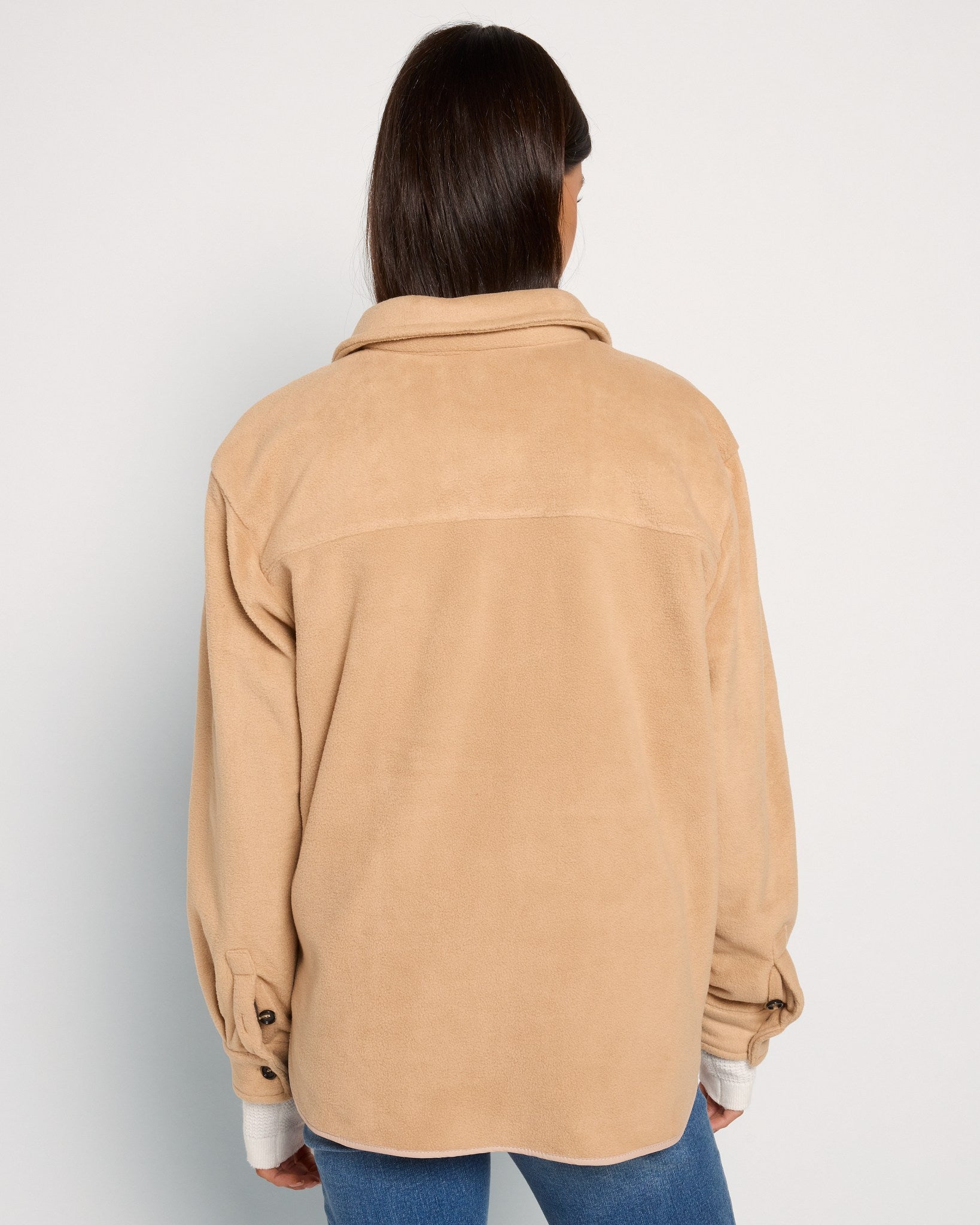 Dusk $|& Herizon Getaway Sherpa Shacket - SOF Back