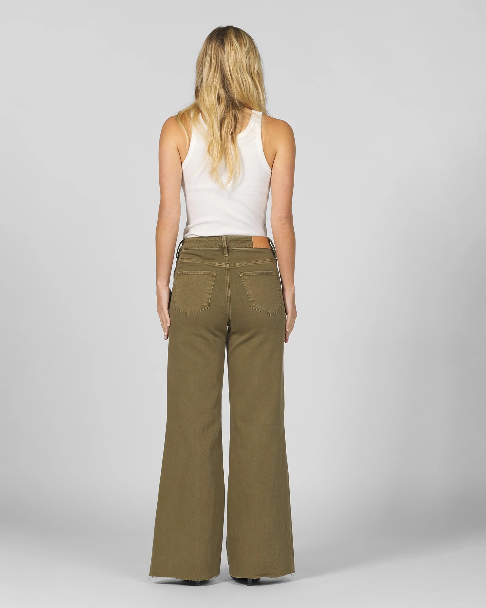 Olive Branch $|& Dear John Fiona Wide Leg Jeans - Hanger Side