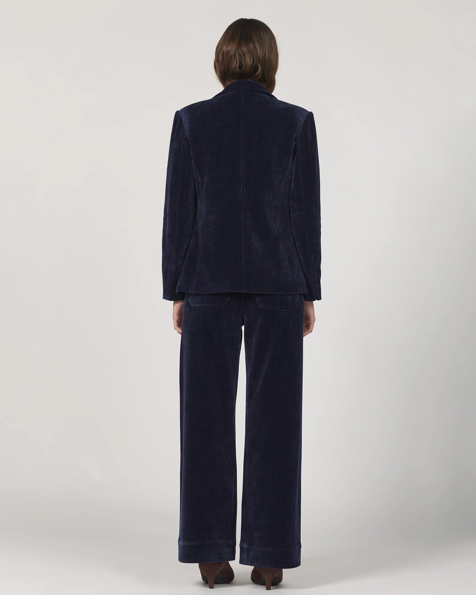 Black Iris $|& Dear John Elfi Double Breasted Corduroy Blazer - Hanger Side
