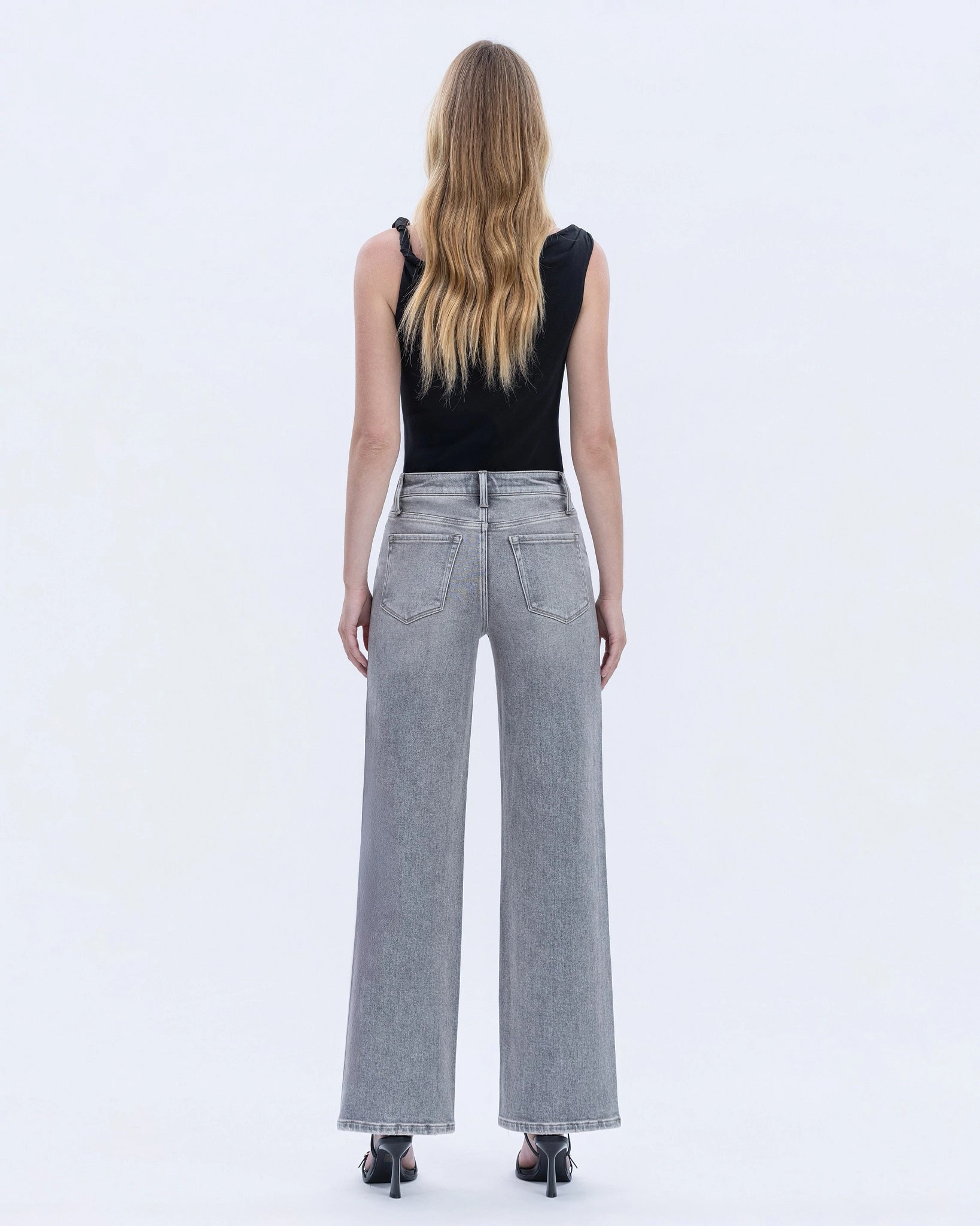 Heavenly $|& Vervet High Rise Wide Leg Jeans - Hanger Side
