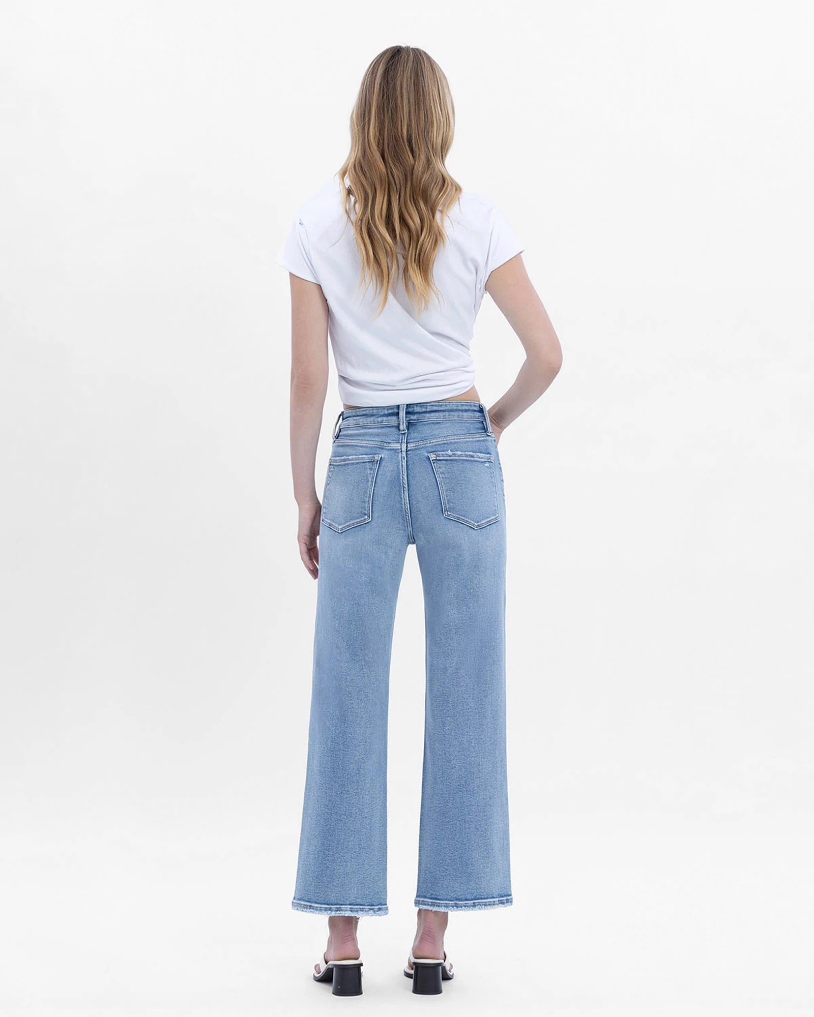 Enhance $|& Lovervet Super High Rise Slim Wide Leg Jeans - Hanger Side
