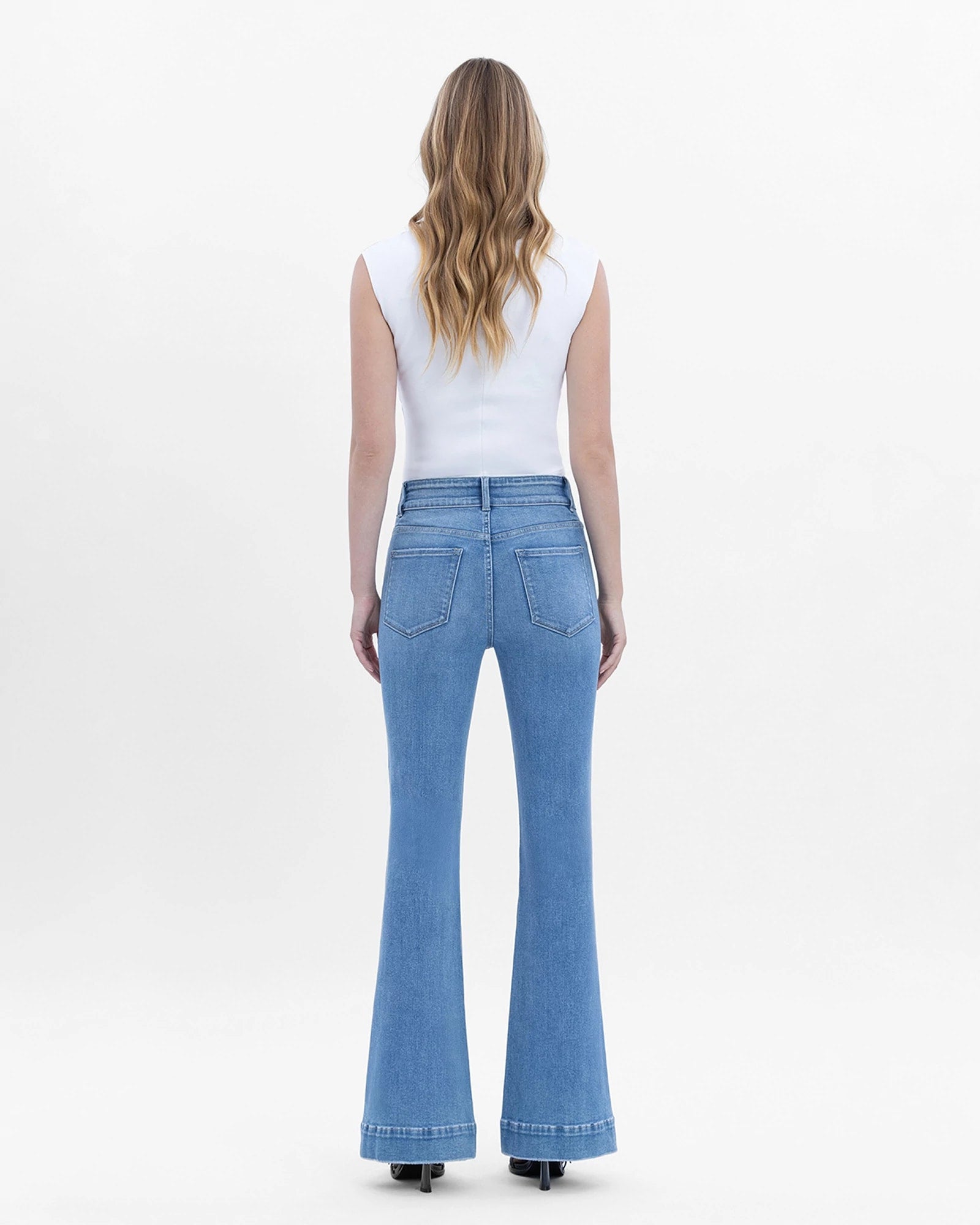 Majestic Grace $|& Vervet Super High Rise Flare Leg Jeans - Hanger Side