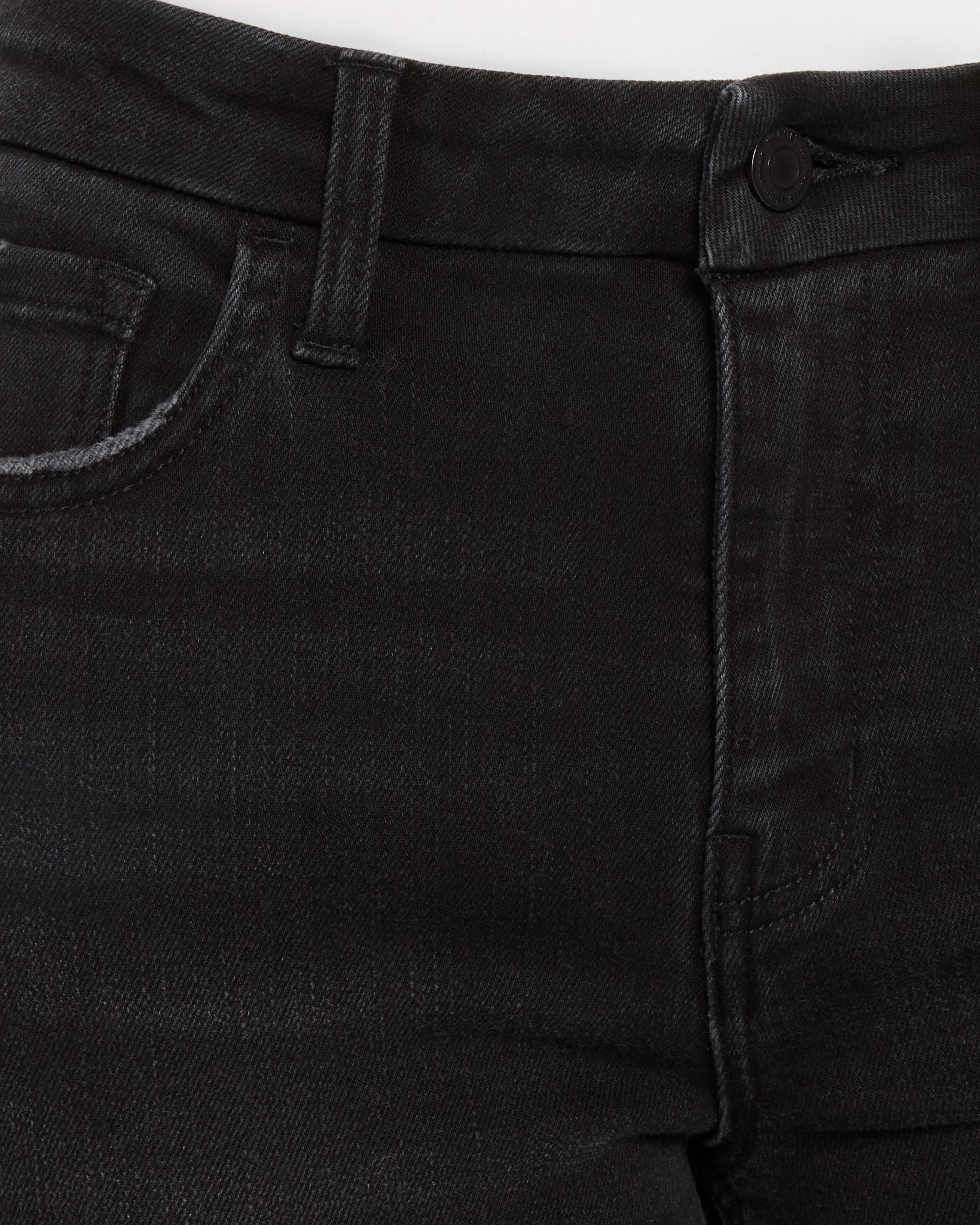 Black $|& Vervet Mid Rise Mini Ankle Flare Jeans - SOF Full Front