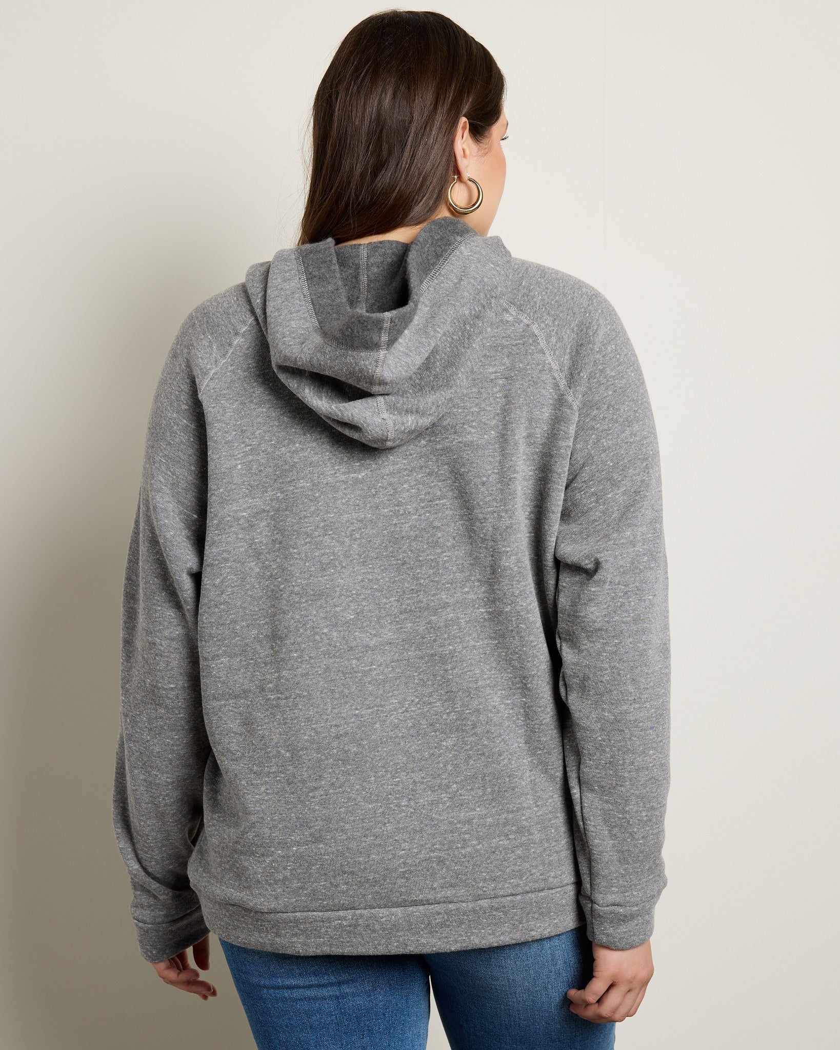 Heather Grey $|& SEAS Be a Nice Human Graphic Hoodie - SOF Back