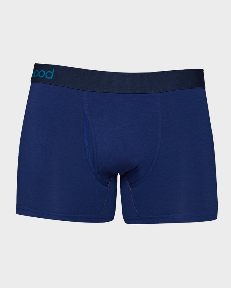 Deep Space Blue $|& Wood Underwear 3" Boxer Brief With Fly - VOF Detail
